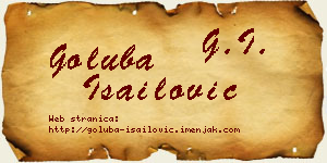 Goluba Isailović vizit kartica